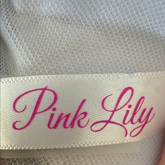 Pink Lily Blue Ruffle One Piece Swimsuit - Picture 2 of 6